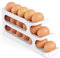 Eierhalter Organizer, 3 Schichten Automatisches Rollen Platzsparend Eier Aufbewahrung, Eierhalter für Kühlschrank, Küche - 1 Stück, Egg Holder