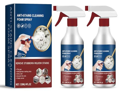 Mildew Cleaner Foam, Quick-Acting Foaming Stain Remover Spray Cleaner Foam, Mould and Mildew Remover, Powerful Multi-Purpose Mould Cleaner, Removal Foam Spray for Kitchen Bathroom