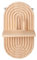 Wandregale aus Holz, oval, Vintage-Stil, schwebendes Regal, Pflanzenregal, Ausstellungsregal für Zuhause und Büro, 2 Stück