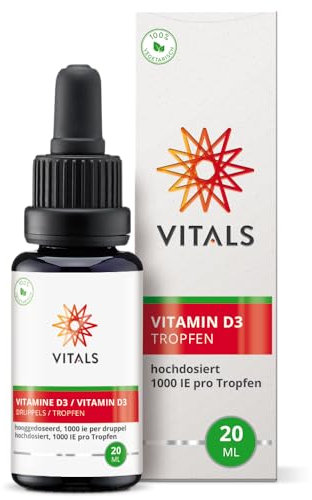Vitals Vitamin D3 – 1000 IE (25 µg) pro Tropfen, hochdosiert
