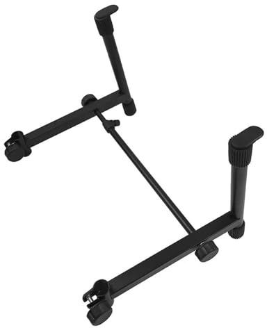 Syengery Keyboard Ständer Erweiterung, Keyboardständer Doppelstrebig, Verstellbarer Digitalpianoständer, Robustes Musik-Performance-Rack Mit Verriegelungsgurten Für Zu Hause