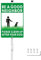 Please Clean Up After Your Dog Yard Sign with 90cm Metal Stake,30x20cm Be a Good Neighbor No Pooping Sign for Yard,Reflective Aluminum Pick Up Dog Poop Signs for Outdoor Garden Lawn