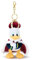 Disney Store Official Peluche Porte-clés Donald Duck Roi, 14 cm/5,5, Peluche avec Cape, Couronne et Porte-clés Amovible, Convient aux Enfants à partir de 1 an
