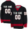 BOSSETY Personalisiertes Eishockey Trikot, Kinder/Erwachsene Eishockey Trikot, Personalisieren Sie es mit Ihrem Namen/Team/Ihrer Nummer, Komplette Größen und Farben (Schwarz)