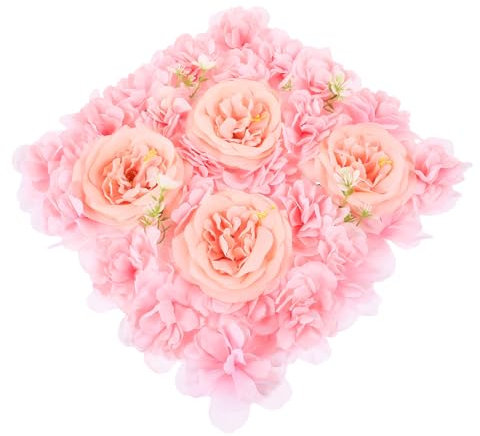 FUNOMOCYA Künstliche Rosenblumen Wandpaneel Dekoratives Seidenblumen-Panel Für Hochzeiten Shower Und Events Installieren Langlebig Und Pechfarben