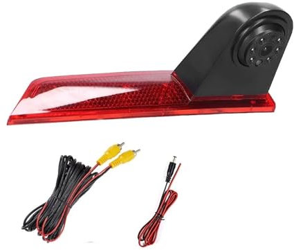 Car High Level Brake Light Rear View Camera Kit With 7 Mirror Monitor Compatible For Ford Transit Custom Vehicles 2016 Onwards(Only Camera-RCA)