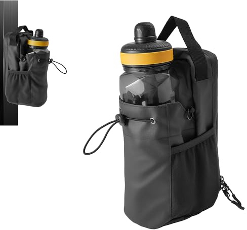 NYEONHRT Magnetischer Turnbeutel für Damen und Herren, Fitnessstudio, Reisen und Arbeit, Mehrzweck-Tragetasche mit Wasserflaschenhalter, magnetischen Handytaschen und Schnellzugriffsverschluss