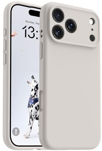 OTOFLY Magnetic for iPhone 17 Pro Case,Compatible with Magsafe,Classic Liquid Silicone Mobile Phone Case,Integrated Camera Control Button,Anti-Scratch Microfiber Lining,Stone