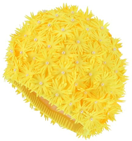 Toyvian Women Swim Hat Lightweight Breathable 3D Flower Swim Cap Comfortable Fit for Adults Swimming Pool Beach Water Sports