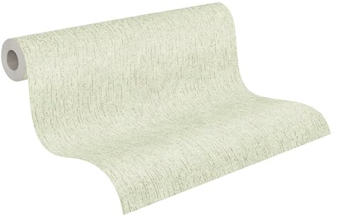 A.S. Création Streifen-Vliestapete – Beige, Creme, Grau – 10,05 x 0,53 m | Modernes Streifen-Musterals Akzent – schimmernde Mustertapete im Metallic-Look, einfach zu verkleben & spurlos abziehbar