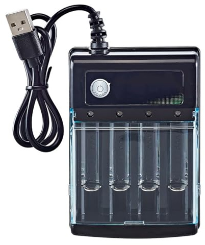 Chargeur Piles Alcalines 1,5V,Régénérateur Intelligent Pour Piles Aa Et Aaa, Boîtier à 4 Emplacements Coulissants Avec Indicateurs LED,Solution Pratique Pour L’entretien Et La Gestion Des Piles (1PCS)