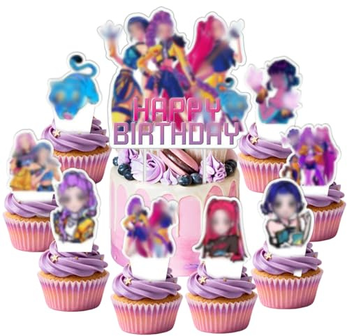 25 Stück Hunte Cupcake Toppers, Cake Topper Set, Happy Birthday Tortenaufsatz, Hunte Kuchen Deko Kindergeburtstag, Cake Topper Dekoration für Kinder und Erwachsene