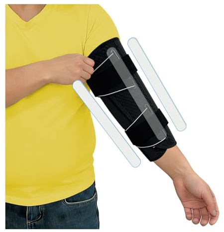 Elbow Brace for Ulnar Nerve Entrapment, Cubital Tunnel Syndrome, Tendonitis, Tennis Elbow, Adjustable Night Splint for Sleeping Pain Relief, Arm Immobilizer to Keep Arm Straight for Men Women (Large)