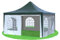 Stabilezelte Gartenpavillon 4x4m mit Seitenteilen Arabica Pagodenzelt PVC GRÜN Weiss