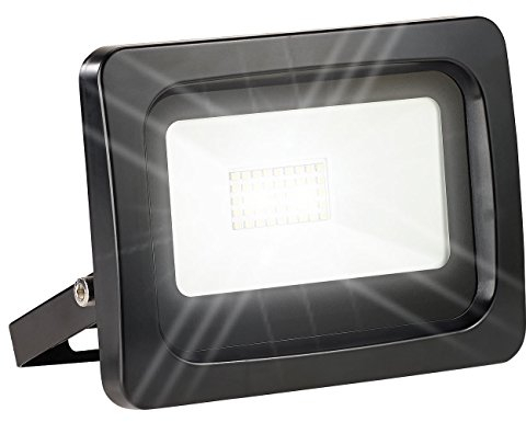 Luminea LED Hofbeleuchtung: Wetterfester LED-Fluter, 30 W, 2.400 lm, IP65, 6.500 K, tageslichtweiß (Hofbeleuchtung LED Strahler)