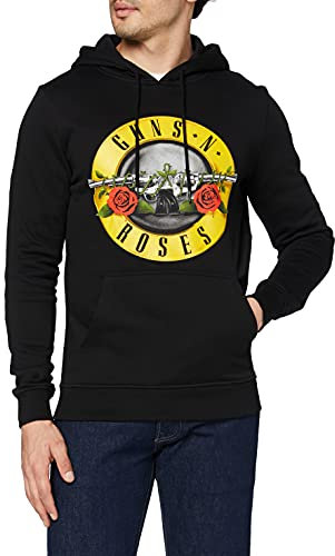 MERCHCODE Herren Guns n' Roses Logo Kapuzenpullover, Black, S