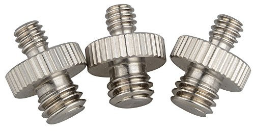 CAMVATE 1/4 mâle vers 3/8 mâle Double Embout Adaptateur à vis (3 Pièces)