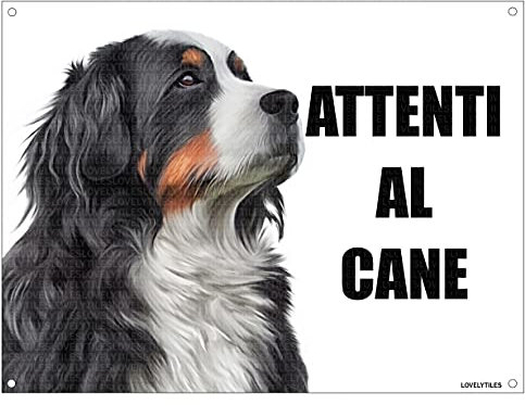 BOVARO DEL BERNESE attenti al cane mod 2 TARGA cartello IN METALLO (15X20)