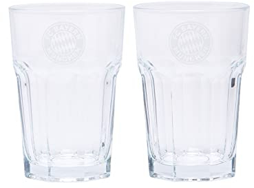 FC Bayern München 2er Set Latte Macchiatto Glas Kaffeeglas FCB