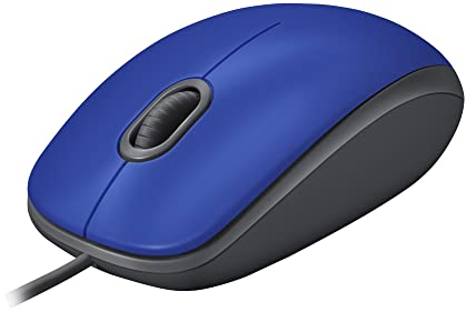 Logitech M110 Souris Filaire USB, Boutons Silencieux, Taille Standard au Design Confortable, Ambidextre, Compatible avec PC/Mac/Portable - Bleu