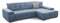 Cavadore Schlafsofa Mistrel mit XL-Longchair, Ecksofa mit leichter Fleckentfernung dank Soft Clean, geeignet für Haushalte mit Kindern, Haustieren, 273 x 77 x 173, blau