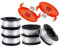 Strimmer Spool for Compatible with Black & Decker AF-100 String Trimmers Replacement Part, 30ft 0.065 Autofeed Weeding Eater Spools with RC-100-P Spool Cover Cap for Electric Trimmers