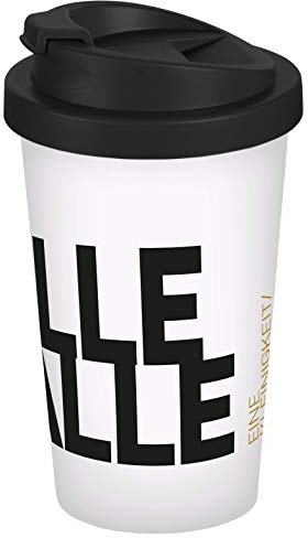 infinite by GEDA LABELS (INFKH) 16065 Pillepalle 400ml Coffee to go Becher, Kaffeebecher, Reisebecher, Mehrwegbecher, Kunststoff