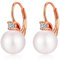 jiamiaoi Jiamiaoi Perlenohrringe 8mm-10mm, 925 Sterling Silber Perlenohrringe mit AAAA+ Zirkonia, hypoallergene Perlenohrringe Leverback Weiße Perlenohrringe Tropfen Ideal Gi