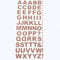 15mm Rose Gold Glitter Letter Stickers - Self Adhesive Bold A-Z Alphabet Card Embellishments