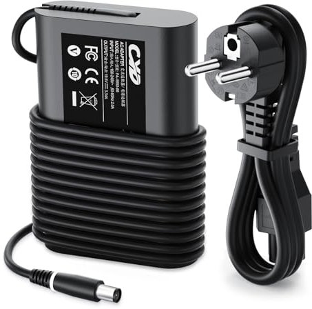 CYD 65W 19.5V 3.34A Netbook Cargador-Adaptador compatibles para DELL Chromebook 11 3180 3189 3120 Inspiron 15 3520 3521 3531 3541 3542 3543 3537 15R 5520 5521 7520 N5110 N5040 N5050 5547 LA65NS2-01