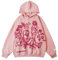 Aelfric Eden Sweat à Capuche Homme Sweatshirt Manches Longues Hoody Pull Oversize Casual Coton Automne Hiver Top Blouse Chic Rose XS