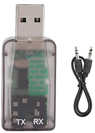 USB Bluetooth Audio Transmitter Empfänger Anschluss, 2 in 1 HiFi Wireless Audio Adapter, USB-Netzteil, Plug and Play, für Auto-TV-Kopfhörer PC Phone Home Stereo