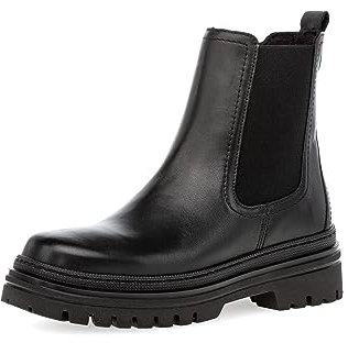 Gabor Damen Chelsea Boots, Frauen Stiefeletten,Wechselfußbett,Best Fitting,halbstiefel,Kurzstiefel,uebergangsschuhe,schwarz (Uni),40.5 EU / 7 UK