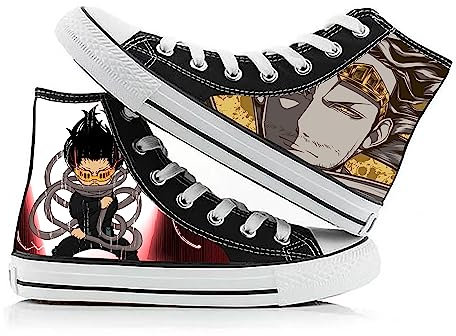 My Hero Academia Hohe Top Leinwand Schuhe Turnschuhe Anime Gedruckt MHA Studenten Sportschuhe Casual Leinwand Lace Up Mode Trainer, Typ3, 41 EU