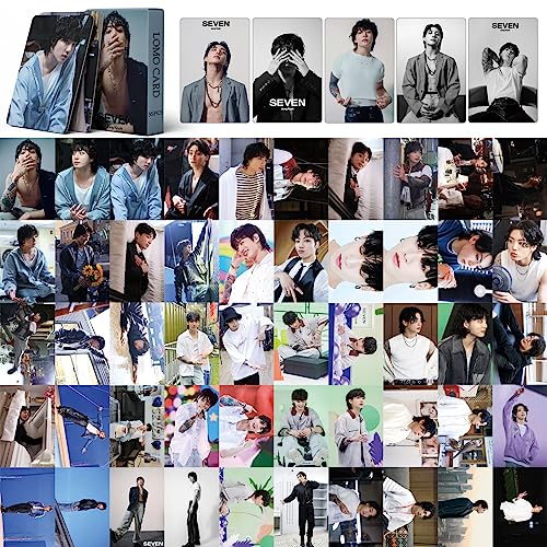 55 Stück Bangtan Boys Jung Kook Photocards Lomo Cards Bangtan Boys Seven Album Karten Bangtan Boys Merch Photocards Jungkook Solo Geschenk für Army Fans