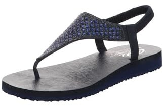 Skechers Damen Cali MEDITATION ROCKSTAR, Marineblauer Mitobuck Strassbesatz, 36 EU