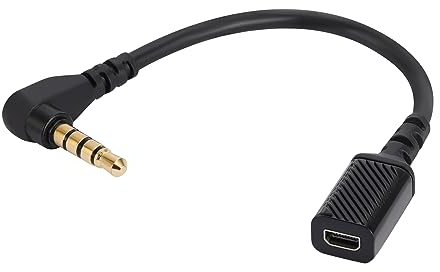 Alphatec 3.5mm Male to Female Cable Adapter for Arctis 3 5 7 Pro Compatible with SteelSeries Arctis 3 Arctis 5 Arctis 7 Arctis Pro Gaming Headset Headphone Audio Adapter Cable 0.12 Meters Black