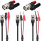 Youmile 3 pcs BNC Test Leads Set Oscilloscope Probes BNC to Alligator clips/Dual Stackable Banana Male Plug/Test Hook Clips lead cable,with BNC Male Plug to 2X Connector