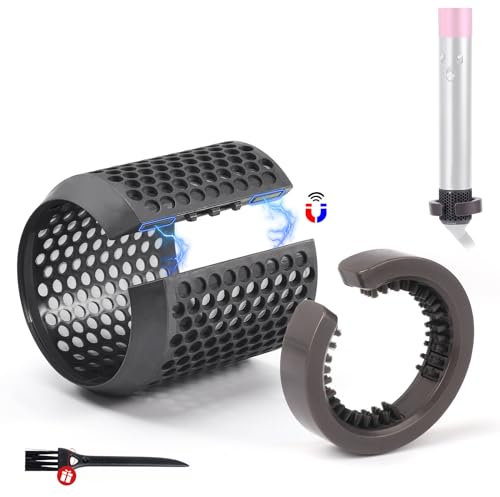 WYWY.Wide Außenfilterabdeckung, Ersatz für Dyson Airwrap HS01 HS05 Haarstyler mit Filterreinigungsbürste, magnetischer Filterkäfig Ersatzteile