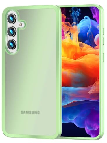 NALIA Matte Handyhülle für Samsung Galaxy S24 - Semi, Mint-Grün | Kabelloses Laden möglich, Harte Kunststoff-Rückseite, Erhöhter Kamera-Ausschnitt, Griffige Dry-Touch Haptik, FUZION