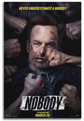 ZaMoux Poster mit Aufschrift Nobody, Wanddekoration, Leinwandposter und Drucke für Zimmer, ästhetisch, 60 x 90 cm, ungerahmter Stil