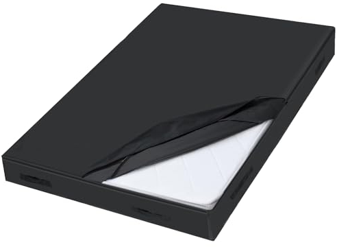 GARPROVM Matratzenhülle 160x200x26cm, Matratzentasche mit 6 Tragegriffen, Staubdicht Matratze Schoner Aufbewahrungstasche für Matratze 420D Oxford Gewebe wasserdicht Auflagentasche Matratzenschutz