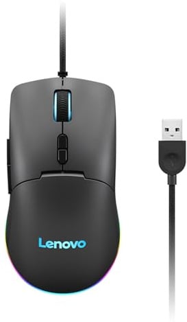 Lenovo M210 Gaming Maus RGB Wired Gaming Maus 3 Zonen RGB 8000 DPI, 5 Level DPI-Schalter Schwarz