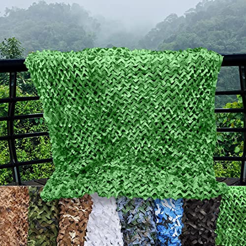 DGSFES Filet de Camouflage Vert 1x3m,Filet Militaire Ombrage Terrasse Pergola Chasse Voiture Exterieur,Toile D'ombrage Oxford 210D,Filet Camouflage Renforcé for Protection Jardin