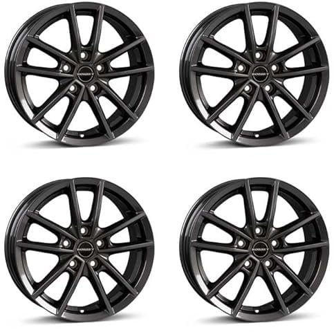 4x Borbet Felgen W 6x15 ET43 5x108 mistral anthracite glossy kompatibel mit Renault Kangoo