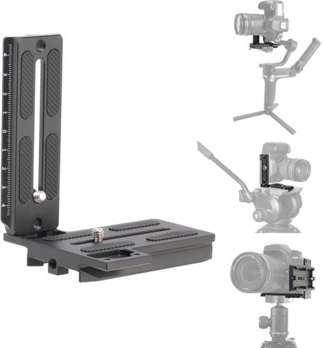 Hersmay Fotocamera verticale piastra a sgancio rapido L angolo per Zhiyun Crane 2 3 LAB Weebill 2 3 Weebill-S Gimbal Stabilizer compatibile con Manfrotto treppiede testa a sfera