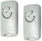 Lot de 2 émetteurs portatifs pour porte de garage ECOSTAR RSE2 RSC2 RSZ1 pour Liftronic 500 700 800 Portronic D5000 D2500 S4000 433,92 MHz Code tournant