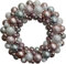 Weihnachtskranz, silberner Kugelkranz, Weihnachtskugel Kranz Ornament, künstliche Weihnachtsgirlande, für Haustür, Feiertag, Festival, drinnen und draußen, Weihnachtsdekorationen.