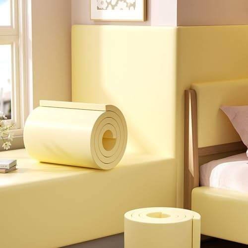APMOE Panneau Tete de Lit à Coller 200cm - Anti-Collision Coussin Mural, Mignon Panneau Mural Decoratif, Panneaux Muraux Rembourrés pour Enfants Autistes, Mousse de Protection Acoustique(C,60x200 cm)