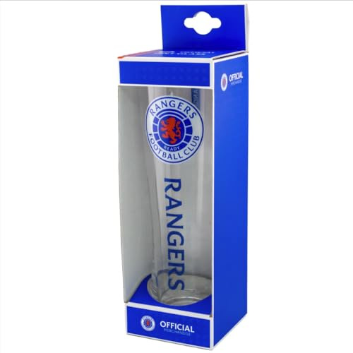Sporting Profiles Glasgow Rangers Football Club FC Official Tall Beer Glass Gift Boxed